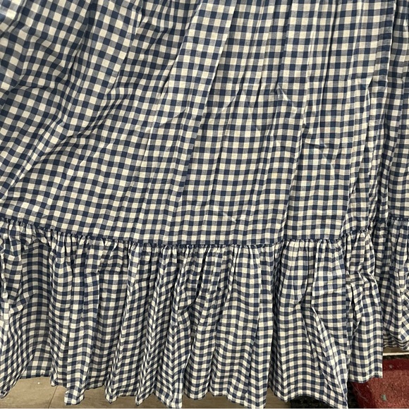 Doen Maxi Dress Sora Blue Gingham Plaid Ruffle Sleeveless size XL - Picture 10 of 13